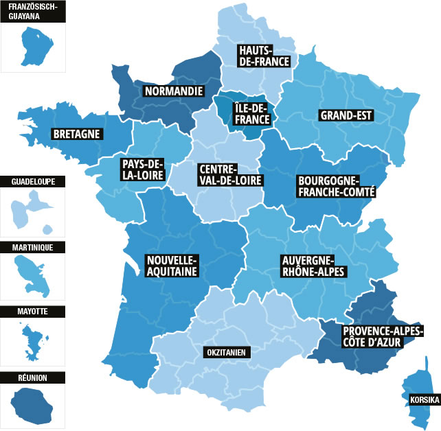 Regionen In Frankreich — Frankreich Infode 9334